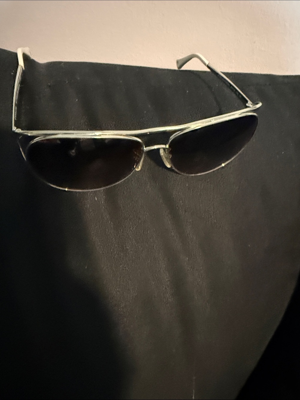 Coach Women’s Aviator Sunglasses in Silver with Dark Lenses